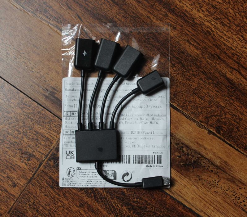 Micro USB OTG Hub - разветвитель для планшета, смартфона 4 в 1