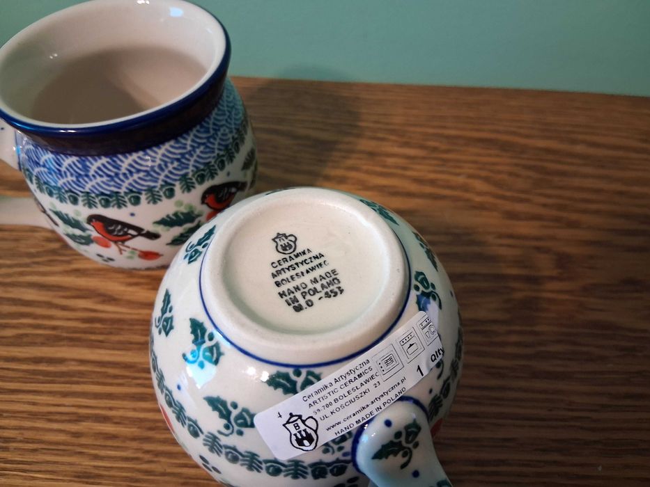 2 Kubki czeskie 350ml GAT1 Ceramika Artystyczna Boleslawiec