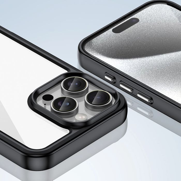 Etui Outer Space Case z żelową ramką do iPhone 16 Pro Max - czarne