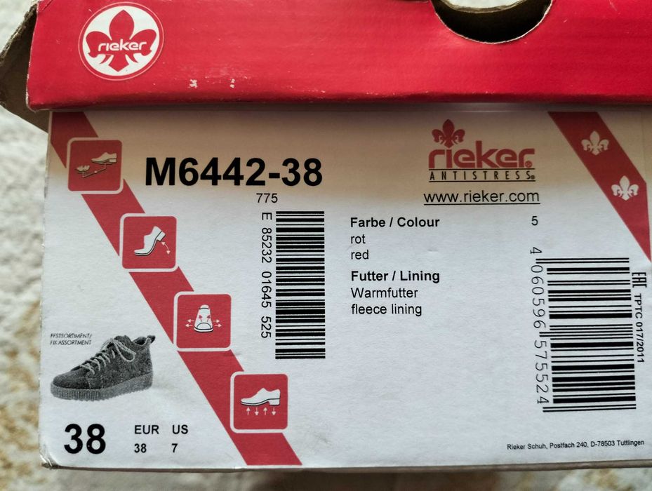 Жіночі черевики з хутром Rieker M6442