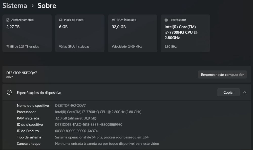 Lenovo Legion Y520 – i7 | 32GB RAM | GTX 6GB | 2TB + SSD