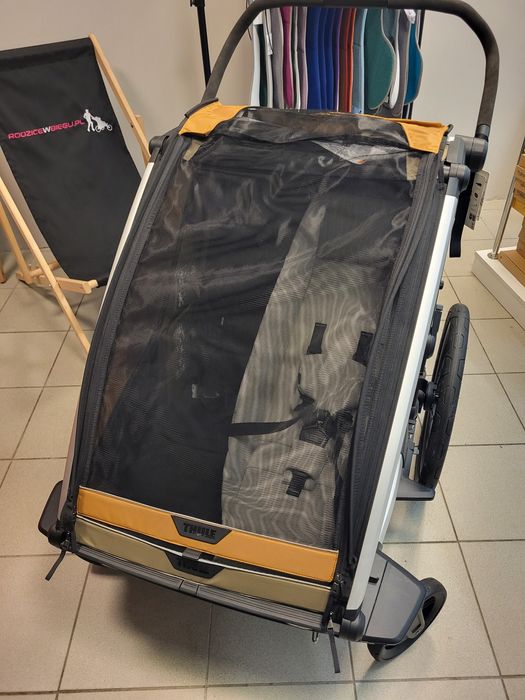 Front moskitiera podwójna przyczepka rowerowa Thule Chariot G3