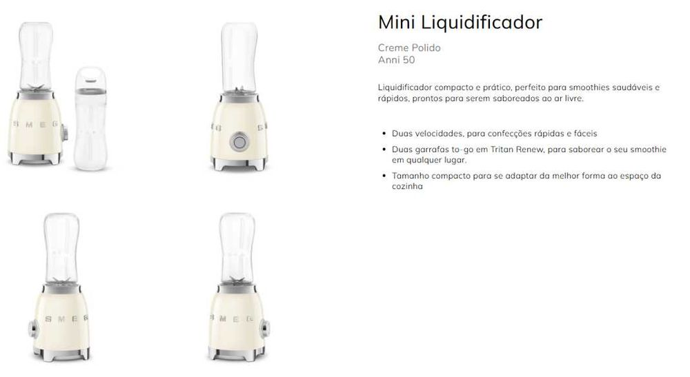 Liquidificador SMEG Creme (NOVO - Ainda embalado)