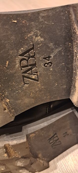 Kozaczki rozm.34 ZARA z boku na suwak