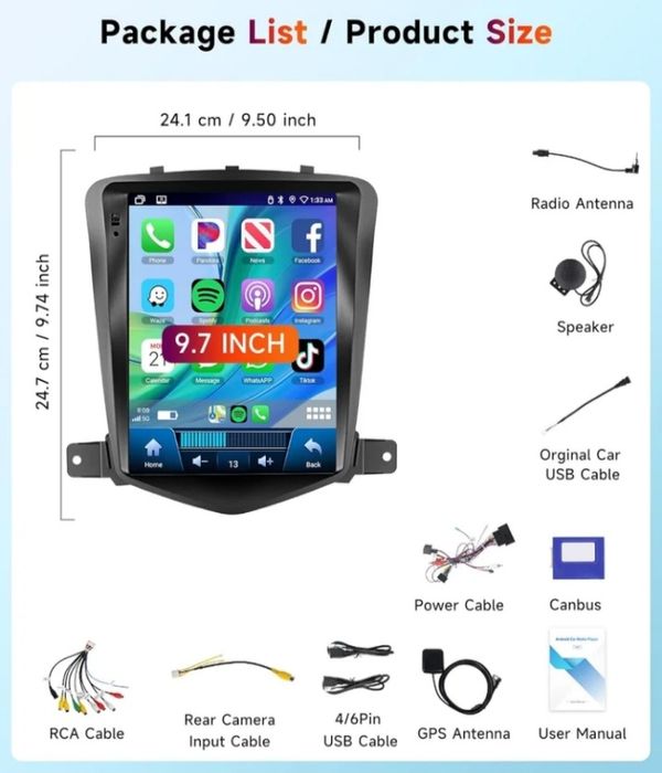 Autoradio Android Chevrolet Cruze