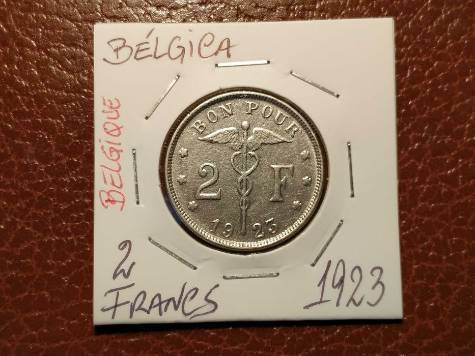A473 moeda de 2 francs de 1923 Belgique - Bélgica