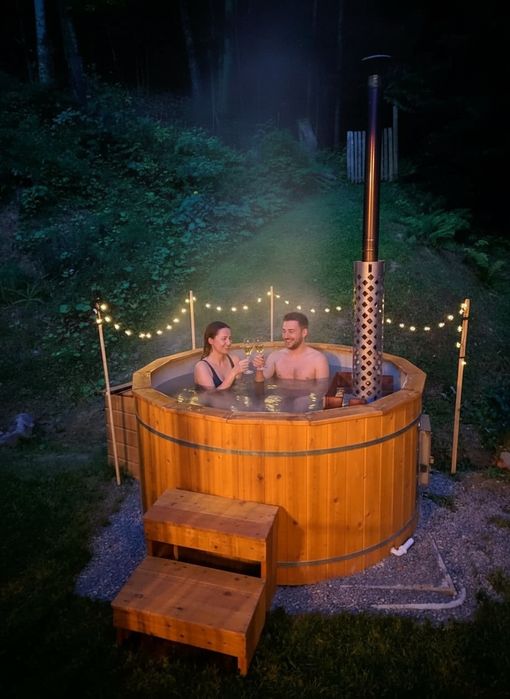 Domek w Bieszczadach z gorącą beczką  (maks. 6 osób)