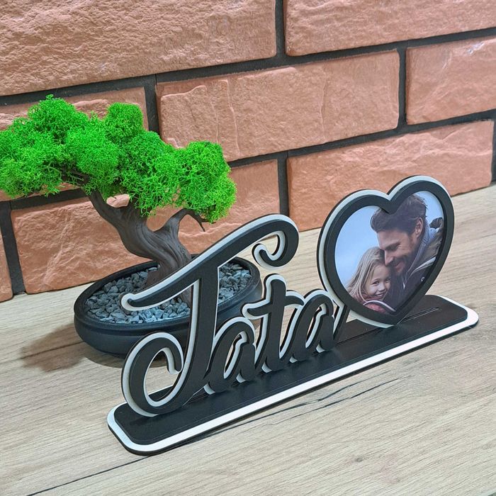 Drewniana ramka na zdjęcie - DZIEŃ OJCA + WŁASNE ZDJĘCIE