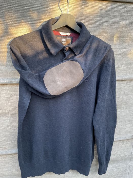 Sweter męski granatowy z kaszmirem