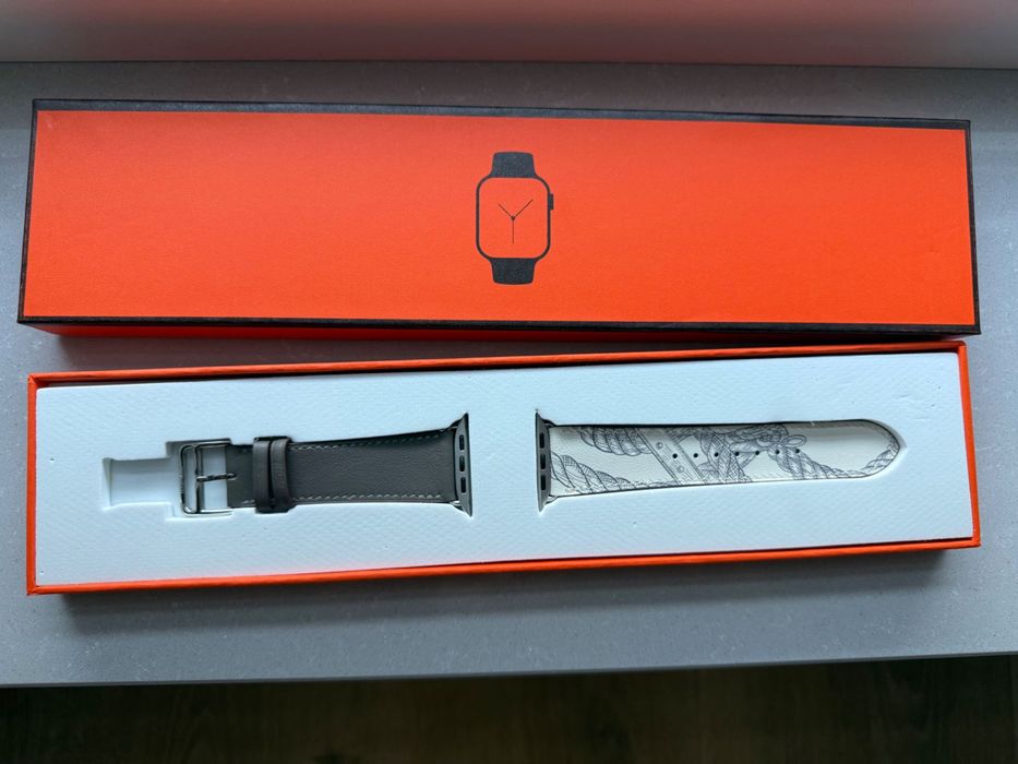 Pasek do Apple Watch Hermes single Tour 42- 49mm Beton / Etain Printed
