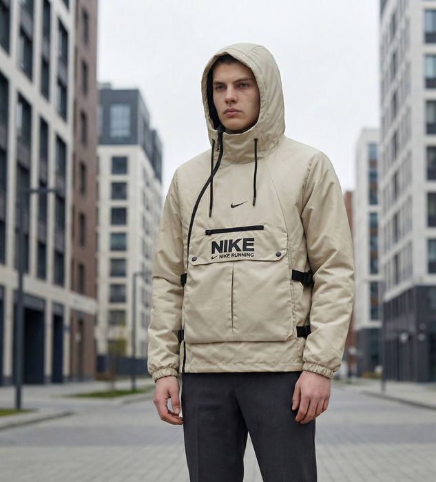 Чоловіча легка вітровка, Nike з капюшоном, осінь весна, S-XXL