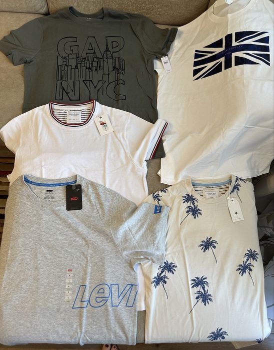 Чоловічі футболки Calvin Klein, dkny,gap, levi’s, xs/s/m/l
