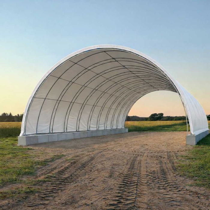 Wiata hala konstrukcja namiotowa 12×30 m | komplet | ocynk | plandeka