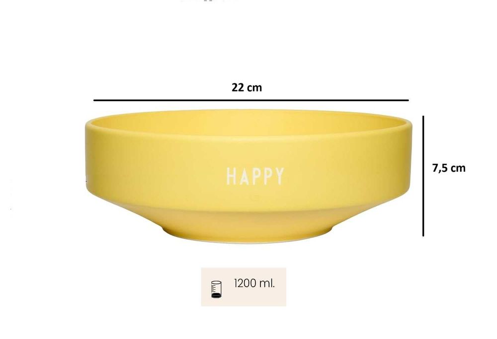 Salaterka, miska na przekąski HAPPY - do serowania, Design Letters, 22cm