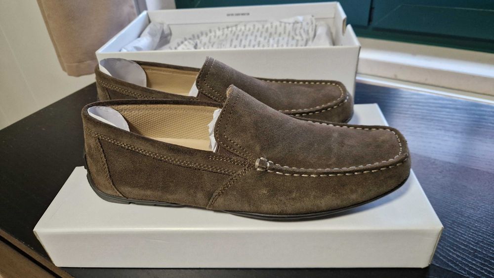 Mocassins Geox Suede Castanhos Tam. 42 (Novos / Usados 1 vez)