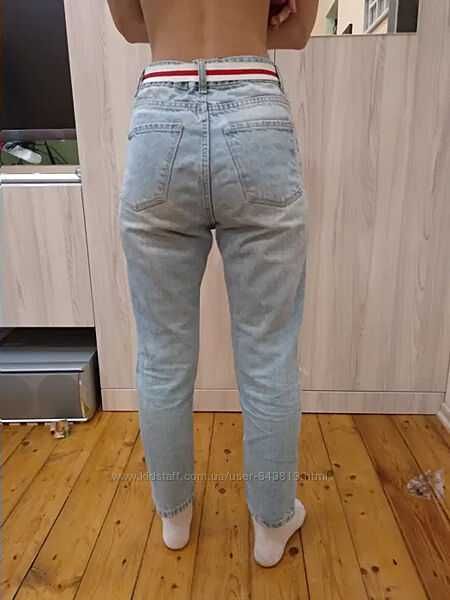 Джинсы МОМ рваные -рванки, девочке на р.27