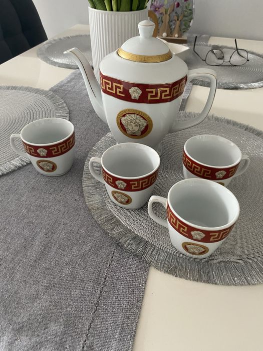 Dzbanek i 4 filizanki versace logo Madonna