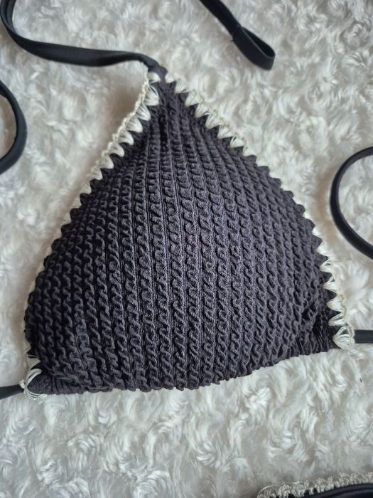 Calzedonia L 90B/85C/80D bicolor 3d czarny boho viral bestseller