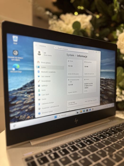 laptop HP EliteBook 830 G5 i7-8650U  32GB RAM  1TB