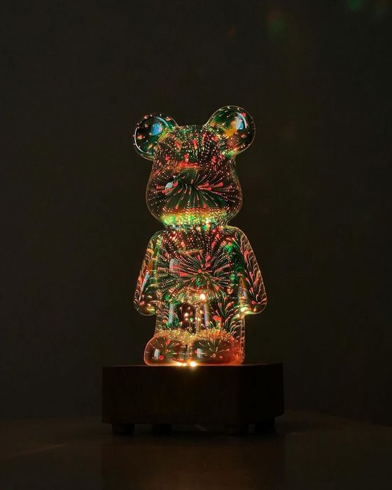 Нічник 3D “Ведмедик Bearbrick” , великий 21 см