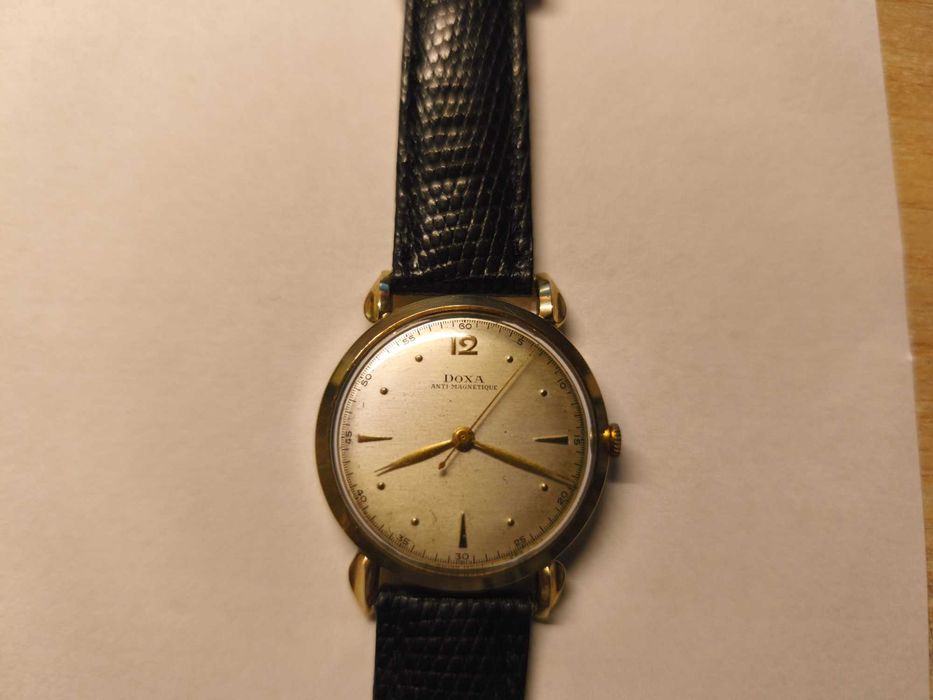 Zegarek Złoty DOXA 14k "Antimagnetique" Złoto 585 | WARTO! Lata 50'te