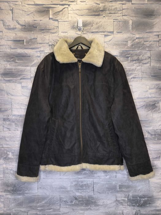 Kurtka Skórzana Pilotka Aviator Vintage Brązowa Przejściowa Bomber