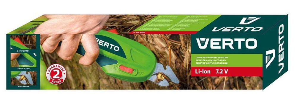 Sekator akumulatorowy 7.2V, LI-ION/1.3AH Verto