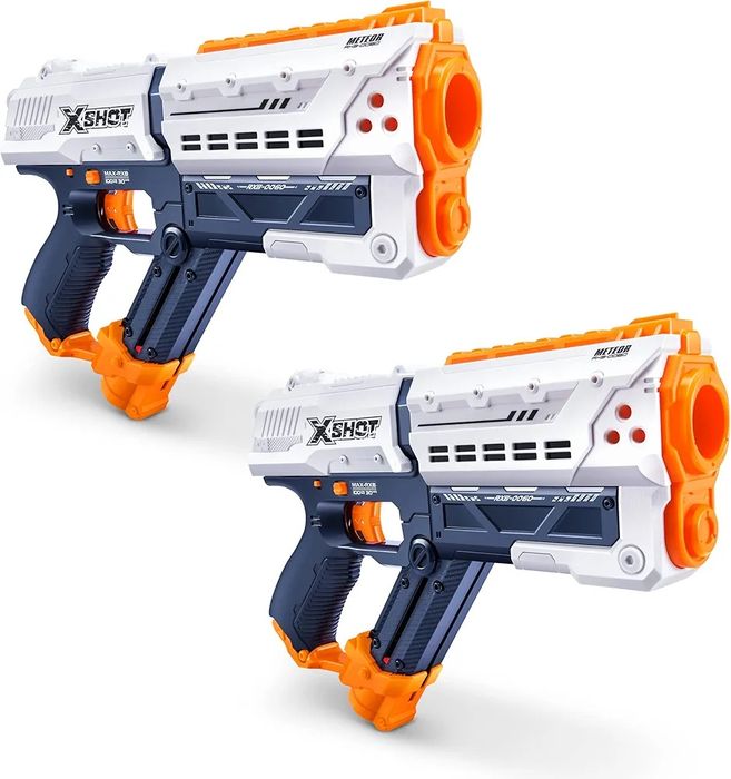 Xshot Zuru Chaos zestaw dwóch pistoletów wyrzutni Meteor kulki