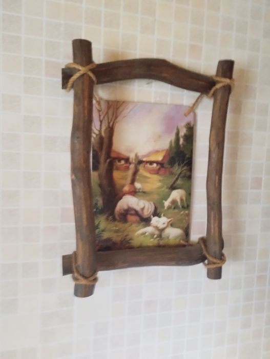 Картина маслом з Т.Г.Шевченко в рамці з дерева