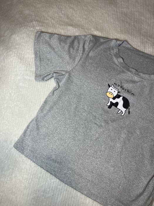 Koszulka od piżamy szara krowa  cow M 38 shein