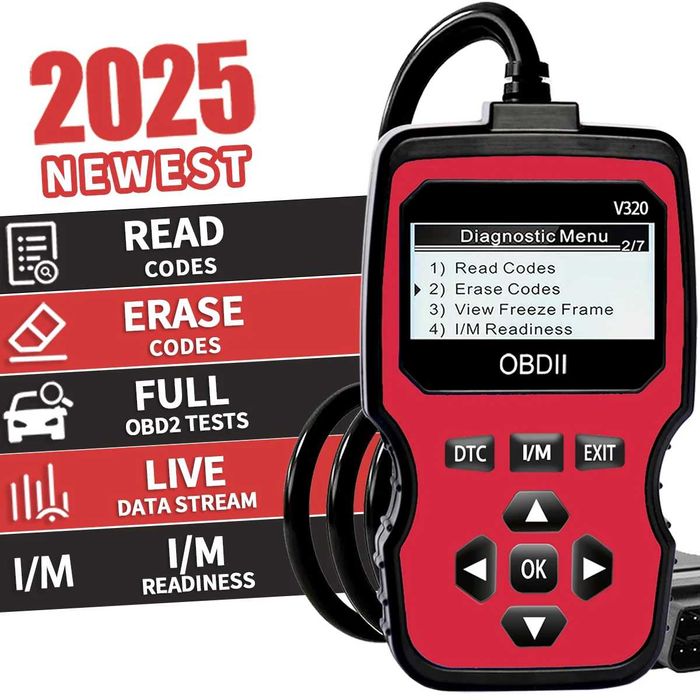 Scanner V320 p/ Carro: Lê e Apaga Erros do Motor NOVO