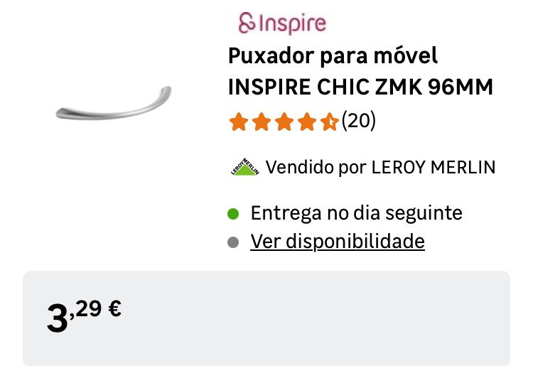 Puxadores porta armario