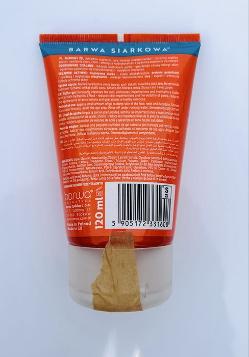 Barwa Siarkowa Siarkowy Żel Oczyszczający 120 ml