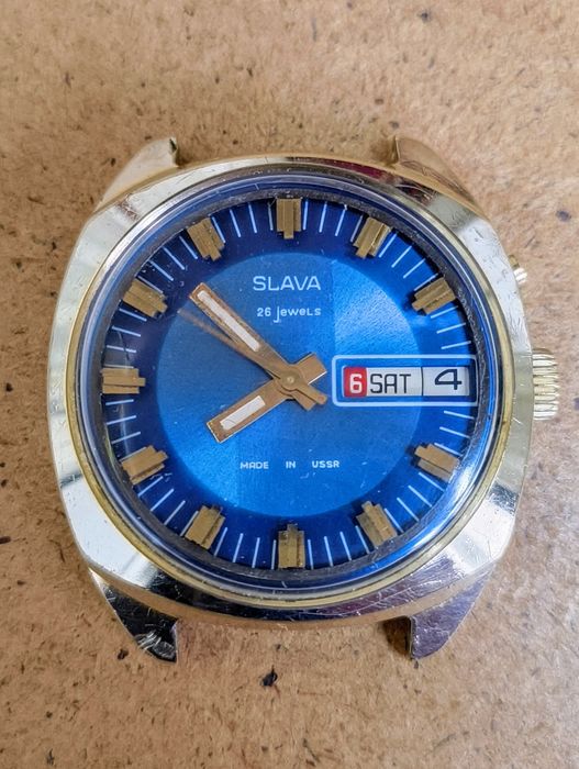 Наручний Годинник . Часы наручные слава в позолоте,ссср.