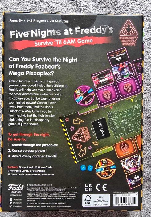 гра, FUNKO GAMES FNAF Survive 'Till 6AM Game (Security Breach Edition)