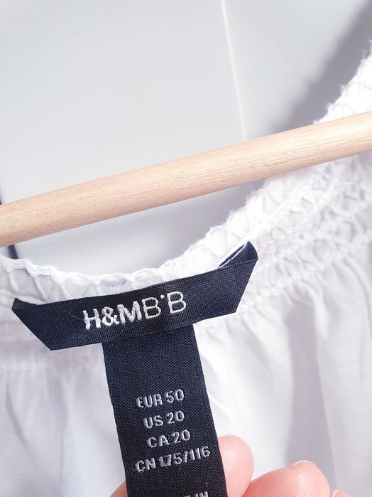 Biała haftowana bluzka koszula H&M 50