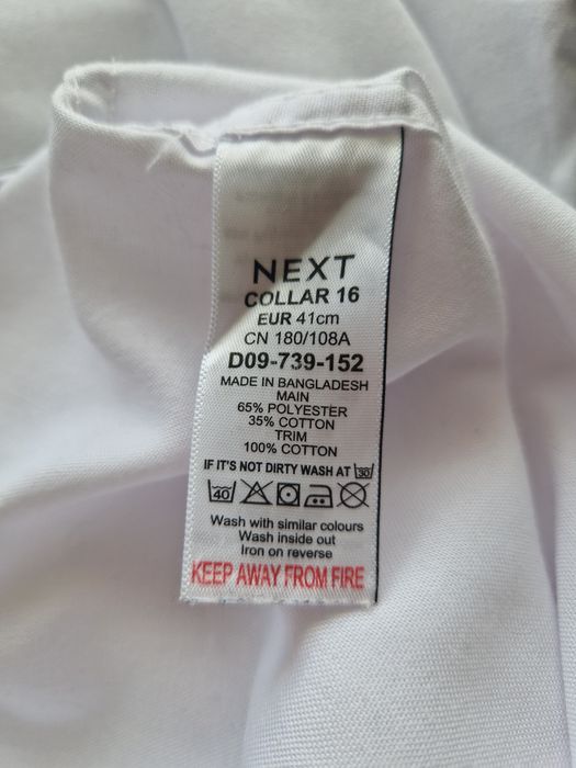 Elegancka biała koszula Next regular fit XL