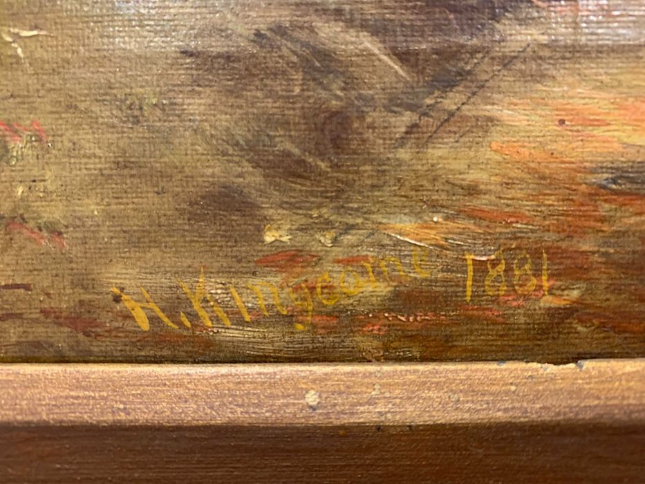 Картина "Скеля "1881 р.H.Kinycoine, Англія,з підпис.Роз.61*80,без42*60