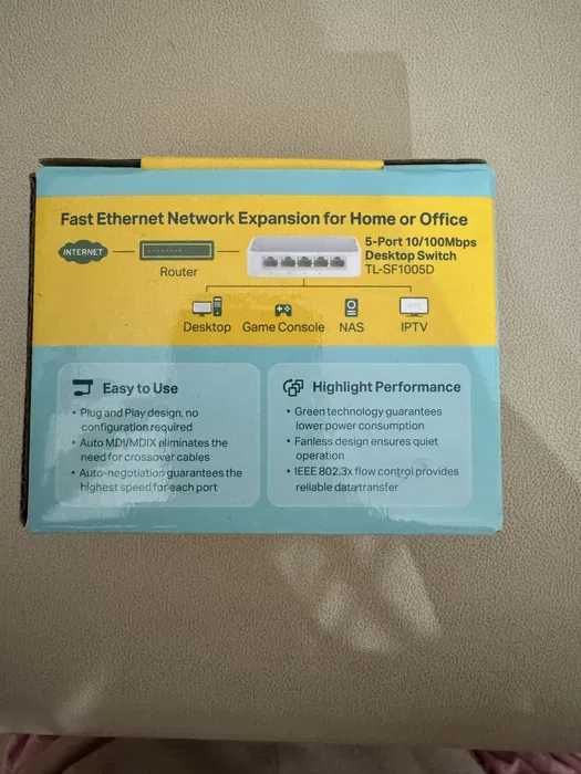 Switch TP-Link TL-SF1005D 5 Portas 10/100Mbps NOVO