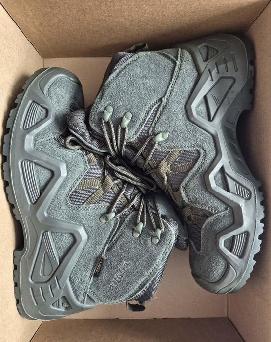 Боевые ботинки LOWA Zephyr GTX Mid TF Олива | Военные берцы Gore-Tex | Тактические ботинки Лова