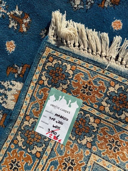 Kaszmirowy wełniany dywan r.tkany Marocco Maroko 310x200 galeria16 tys