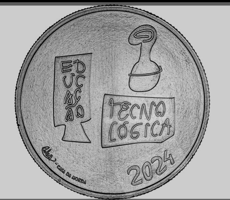 Moeda "Conhecimento - Desenhar a moeda "