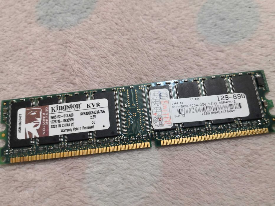 DDR400 256MB Kingston DDR1 retro PC 100% ok