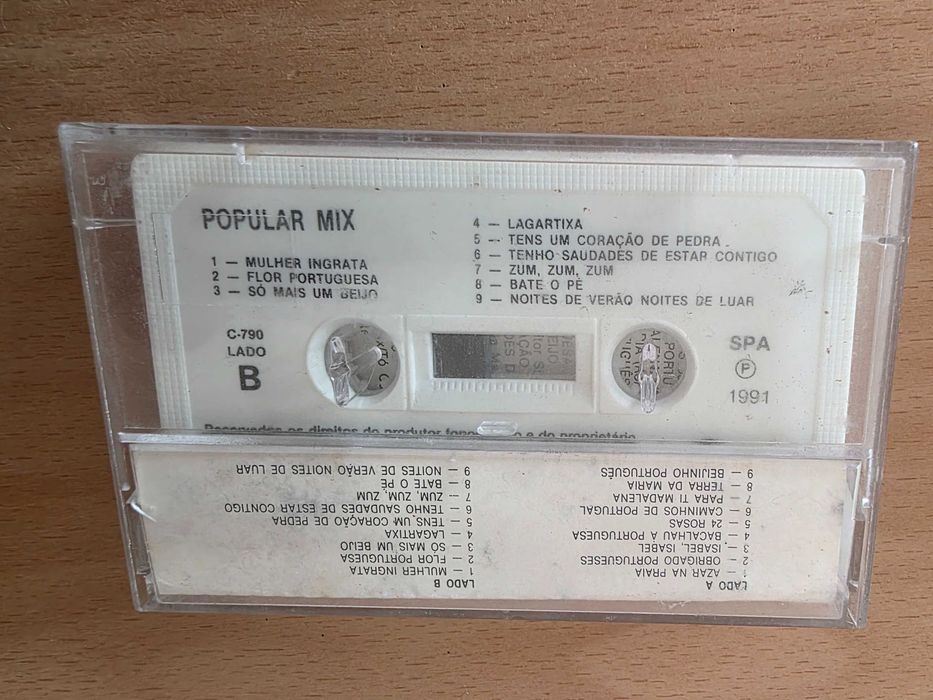 Cassete áudio "Popular Mix" de Os 7 Magníficos