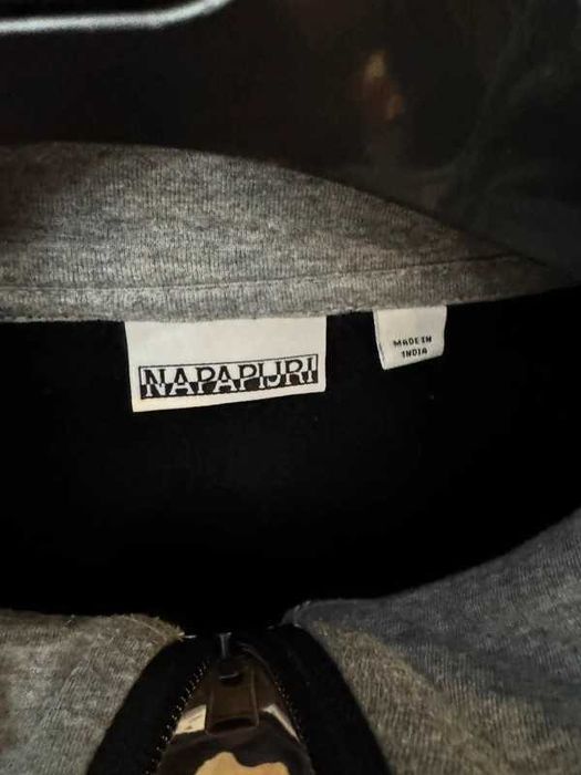 Bluza Napapijri Burgee Spellout Center Logo Black Sweatshirt M