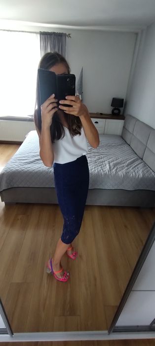 Spódnica midi granatowa R XS/s