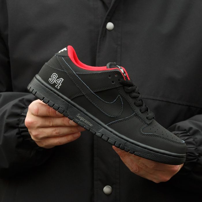 36-45 Nike SB Dunk x Supreme 94 Black