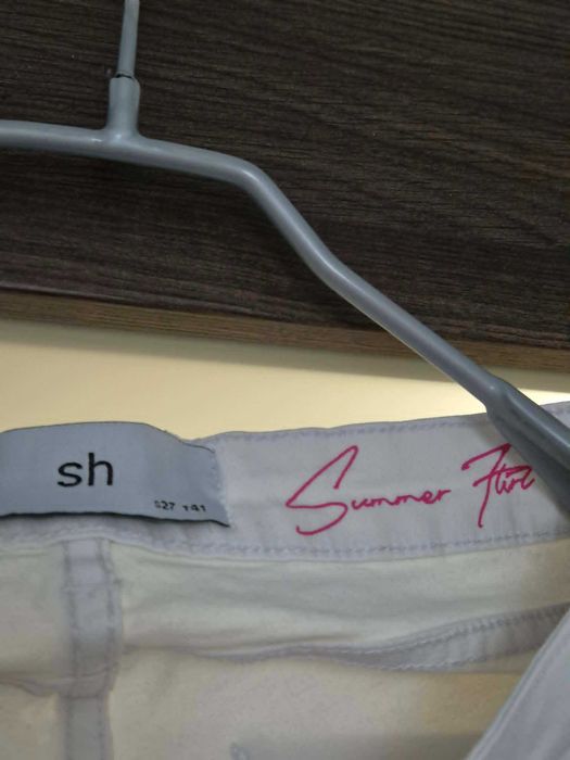 białe spodnie wide leg summer flirt S jeansy z szerokimi nogawkami