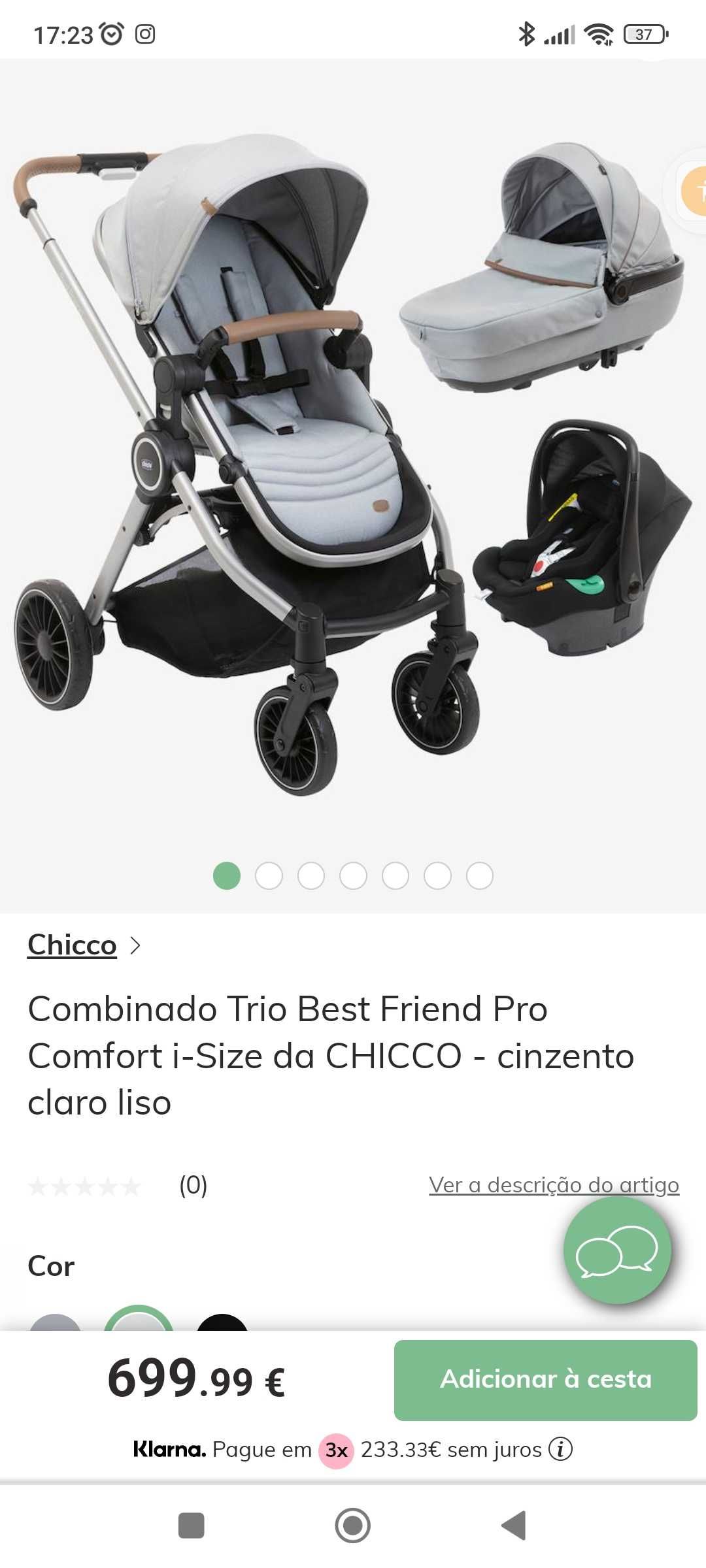 Combinado Trio Best Friend Pro Comfort i-Size da CHICCO