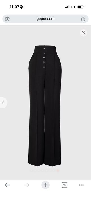 Штани класичні з акцентними кнопками і кантом